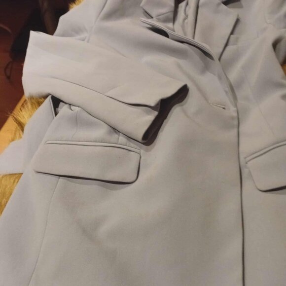 Dynamite Tie-Waist Belted Blazer - Periwinkle Blue - Picture 7 of 10